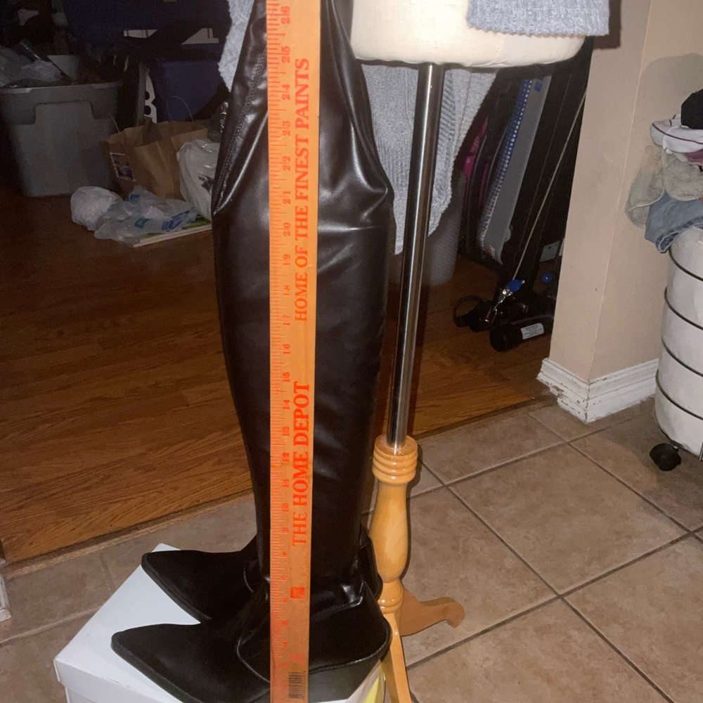 SOLD-DO NOT PURCHASE!!! Zara Black Heel Over The Knee Cowboy Boots Sz 11/42, NWT - Picture 7 of 16